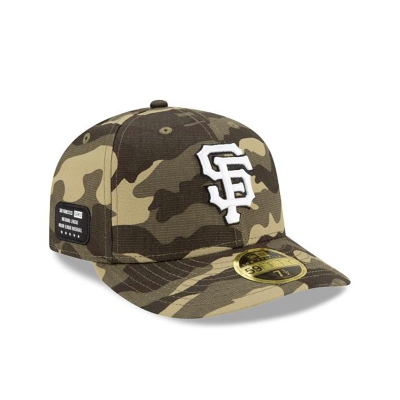 Green San Francisco Giants Hat - New Era MLB Armed Forces Weekend Low Profile 59FIFTY Fitted Caps USA0492713